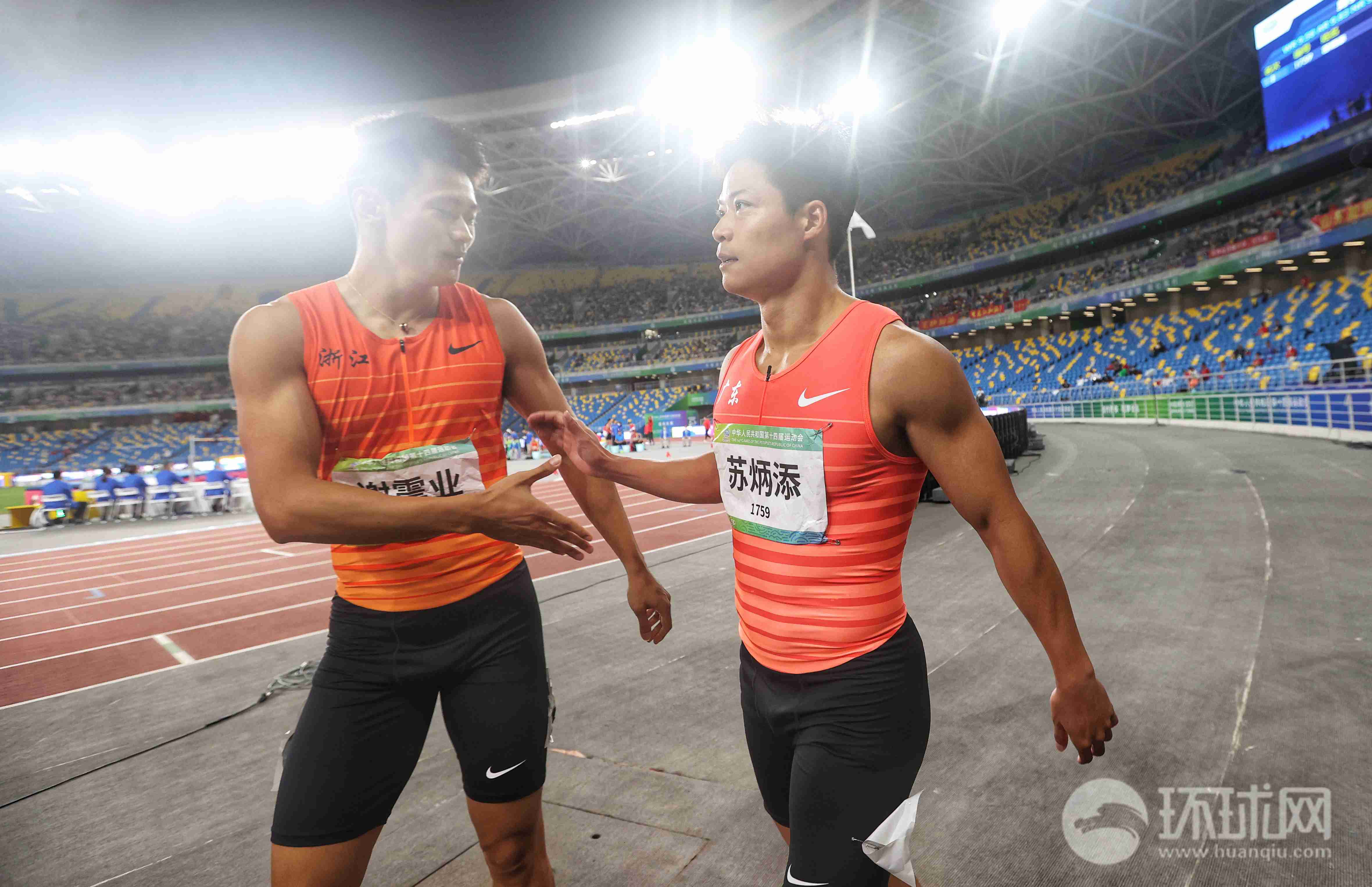 【图集】全运会男子百米半决赛,苏炳添成功晋级决赛
