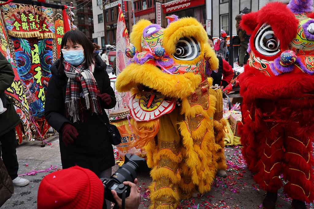 纽约唐人街举行春节庆祝活动