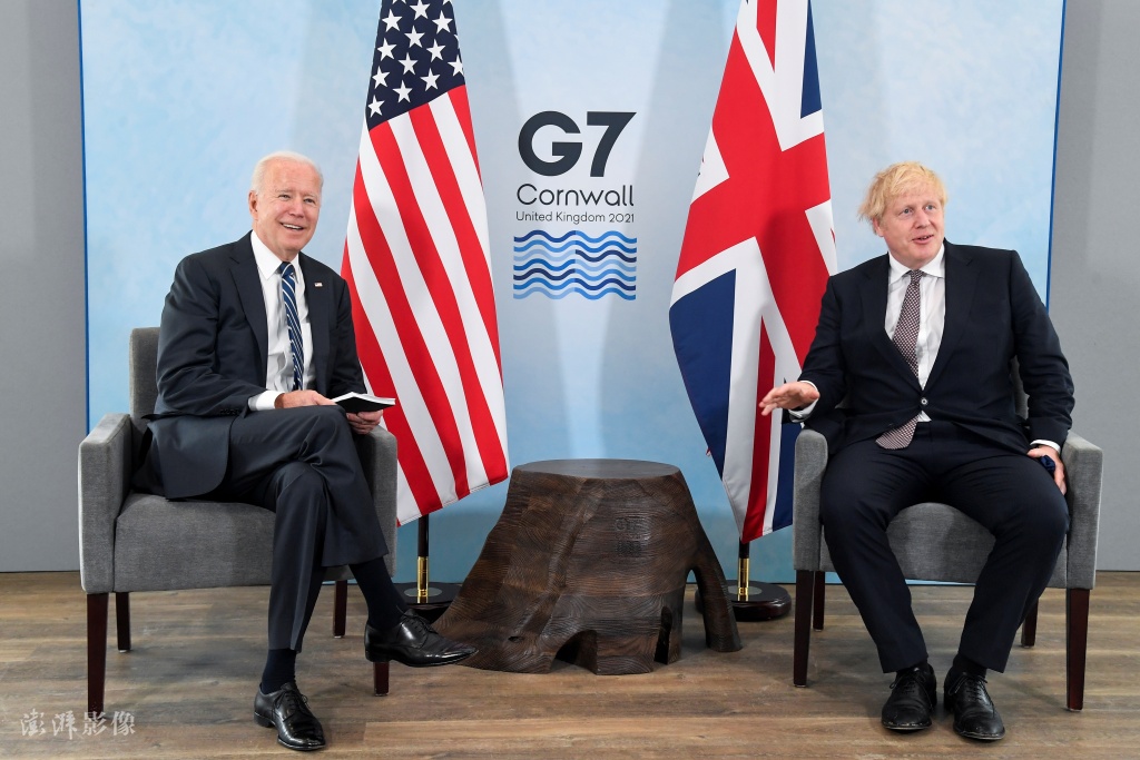 当地时间2021年6月10日,英国康沃尔郡,g7峰会举行前,英国首相鲍里斯