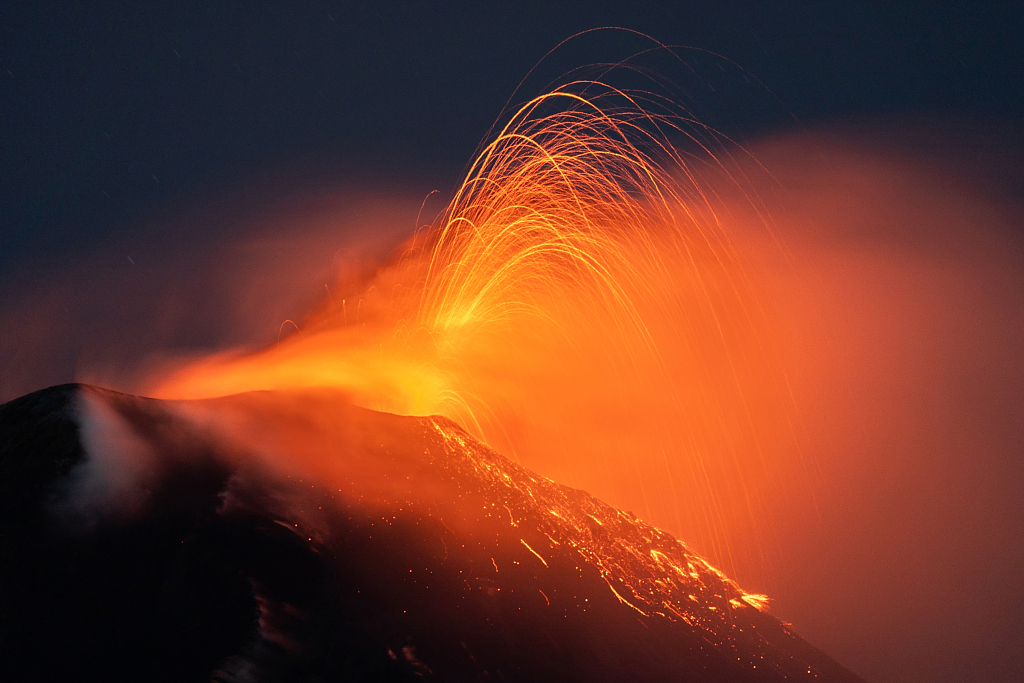 意大利埃特纳火山喷发