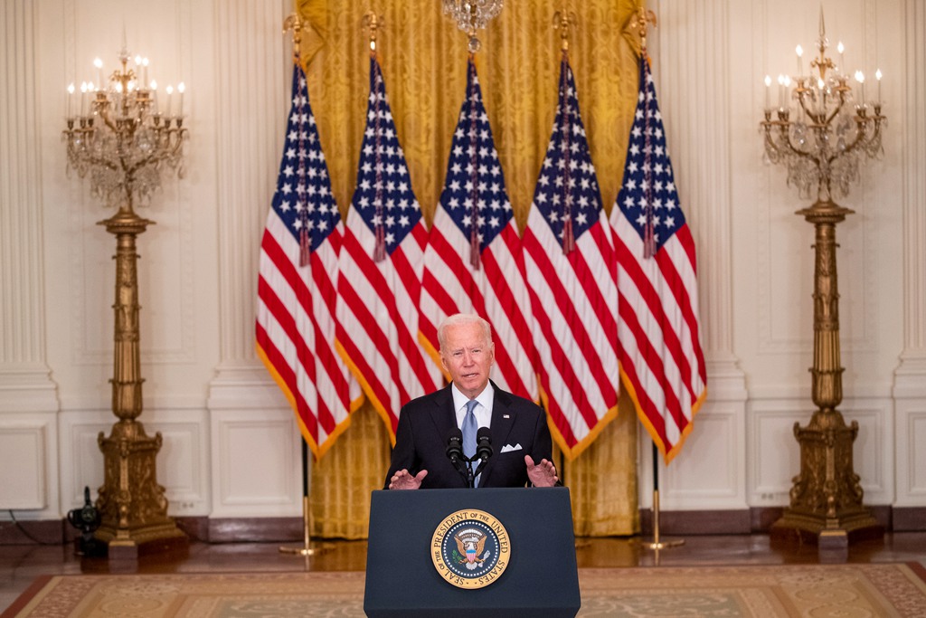 美国总统拜登就阿富汗局势发表讲话