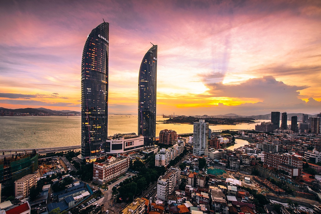 图为厦门城市风光.(图片来源:视觉中国)