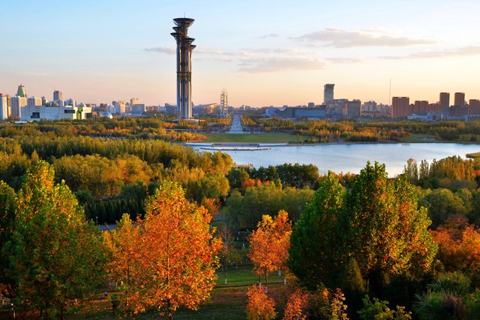 環球網文旅頻道:奧林匹克森林公園也是眾多北京市民休閒遊玩的目的地.