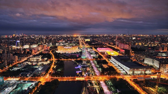 北京奧林匹克公園夜景