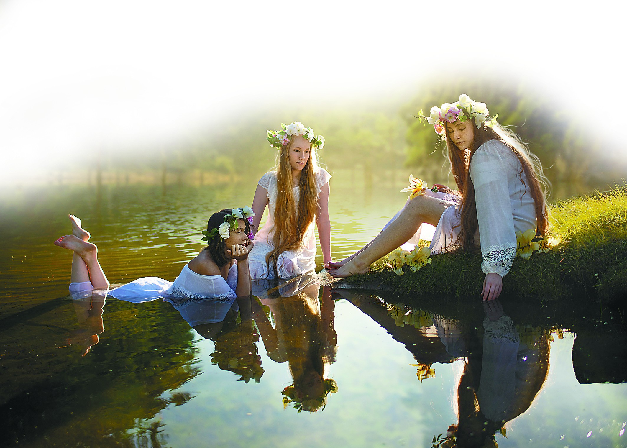 波兰少女戴花冠过情人节