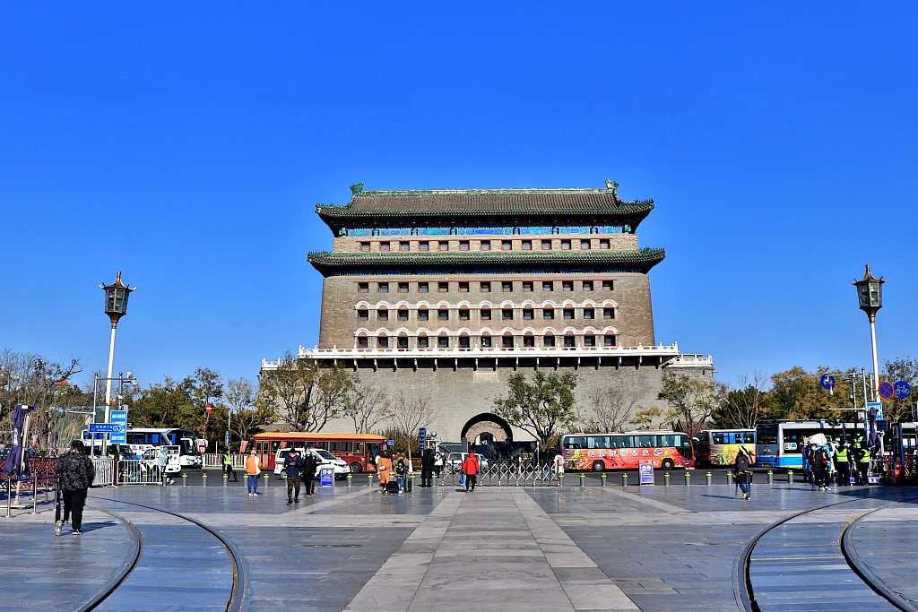 资料图:2020年11月30日,北京,中轴线建筑.(图片来源:视觉中国)