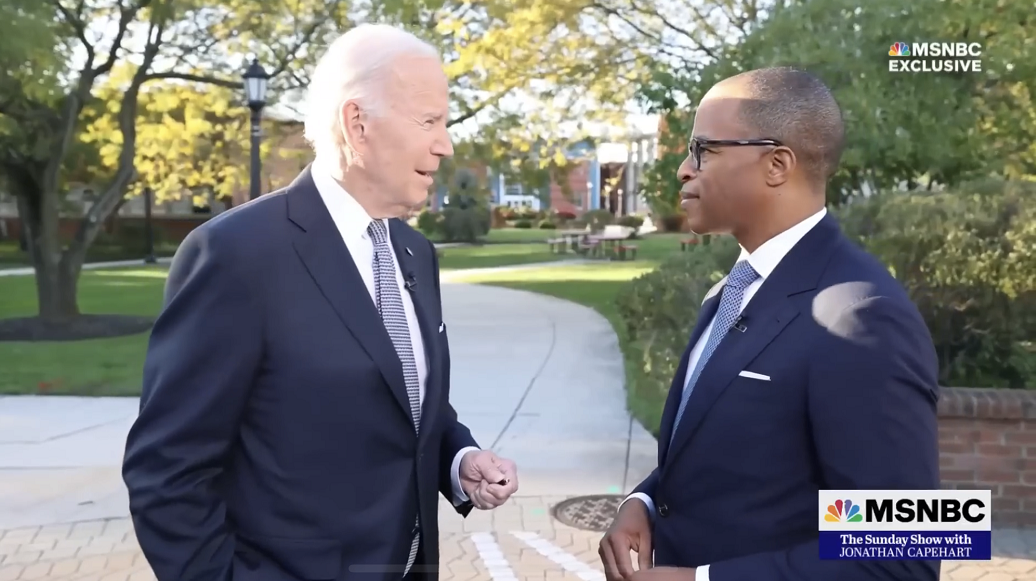 拜登接受MSNBC采访