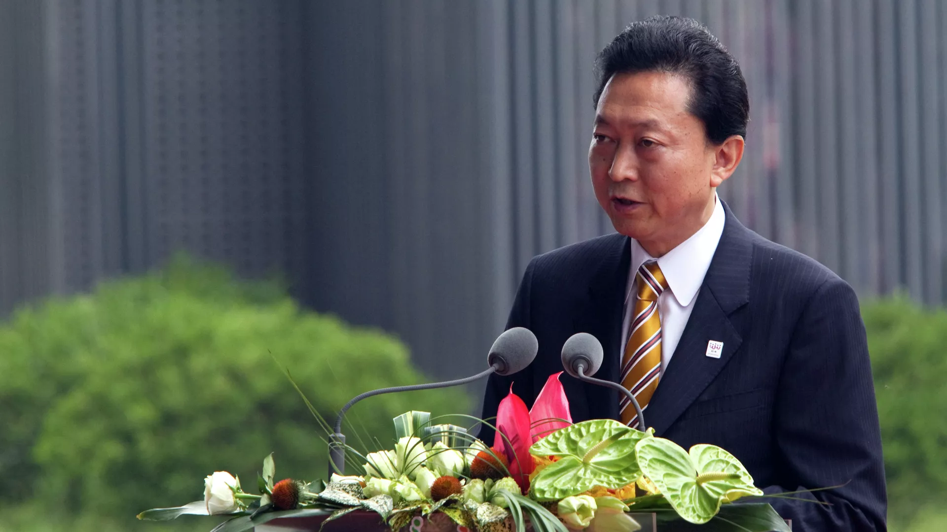 日本前首相鸠山由纪夫 资料图 俄卫星社报道配图