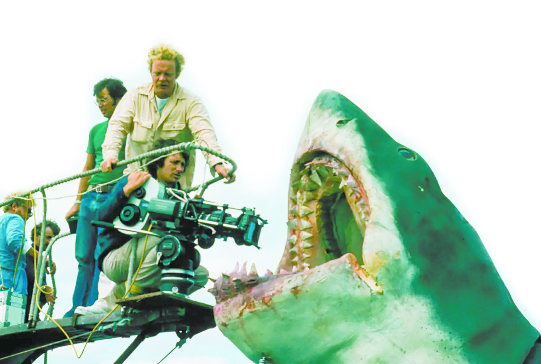 (图为《大白鲨》拍摄现场)