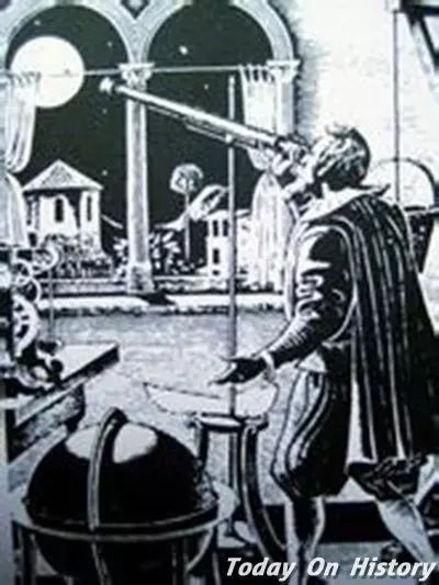 伽利略观测月球画像