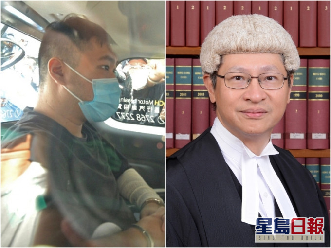 被告唐英杰（左）、香港高等法院法官周家明（右）（图源：香港《星岛日报》）
