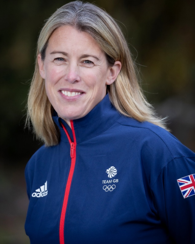 (图为北京冬奥会英国代表团团长乔治娜·哈兰德 (georgina harland).