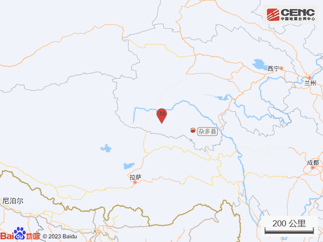 青海玉树州杂多县发生33级地震