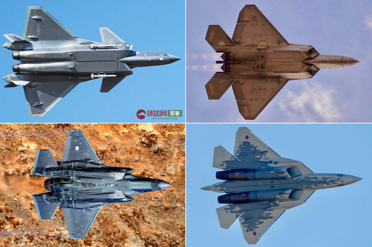 中美俄隐形战斗机“肚皮照”对比