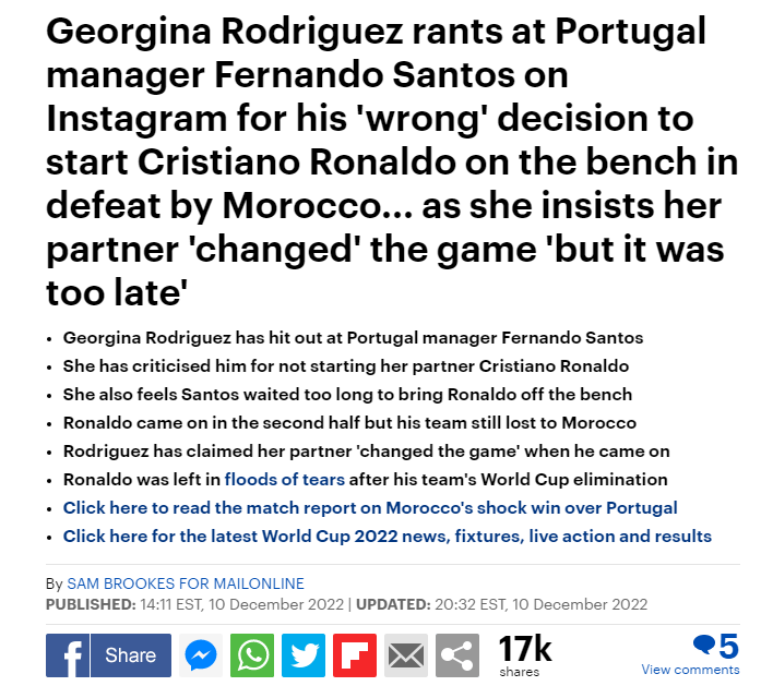 英国《每日邮报》报道截图