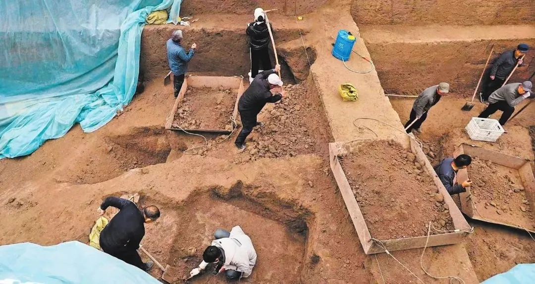 商丘宋国故城考古发掘现场。