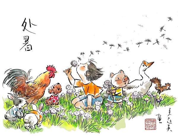 吴冠英手绘二十四节气·处暑 （受访者供图）