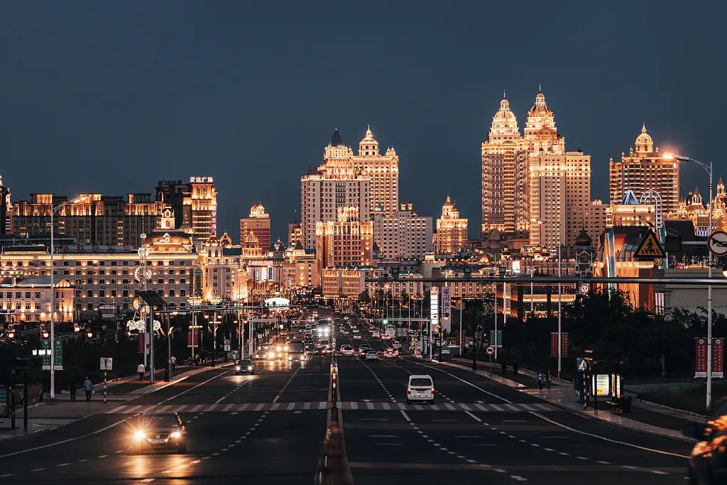 满洲里夜色.(图片来源:视觉中国)