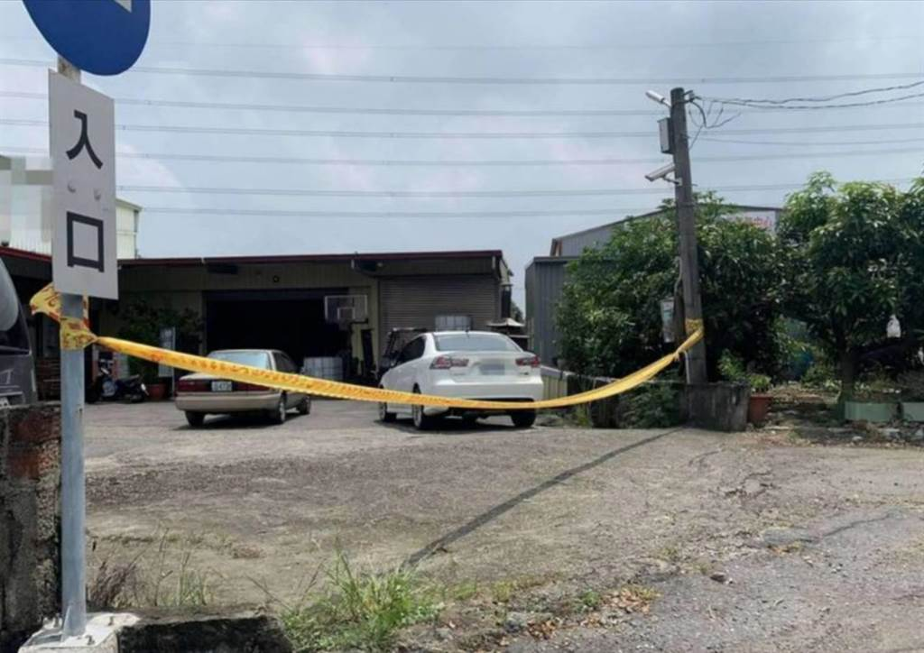 彰化市彰南路發生槍擊案，警方拉起警戒線（圖片來源：台媒）