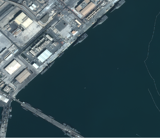 1月12日拍摄的巴林麦纳麦海军基地卫星影像