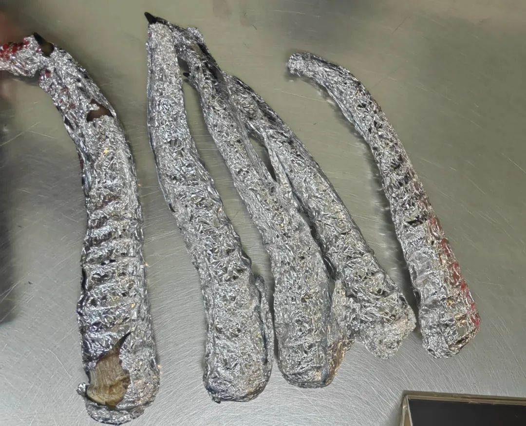 太原机场海关在进境邮递渠道查获濒危物种高鼻羚羊角15根