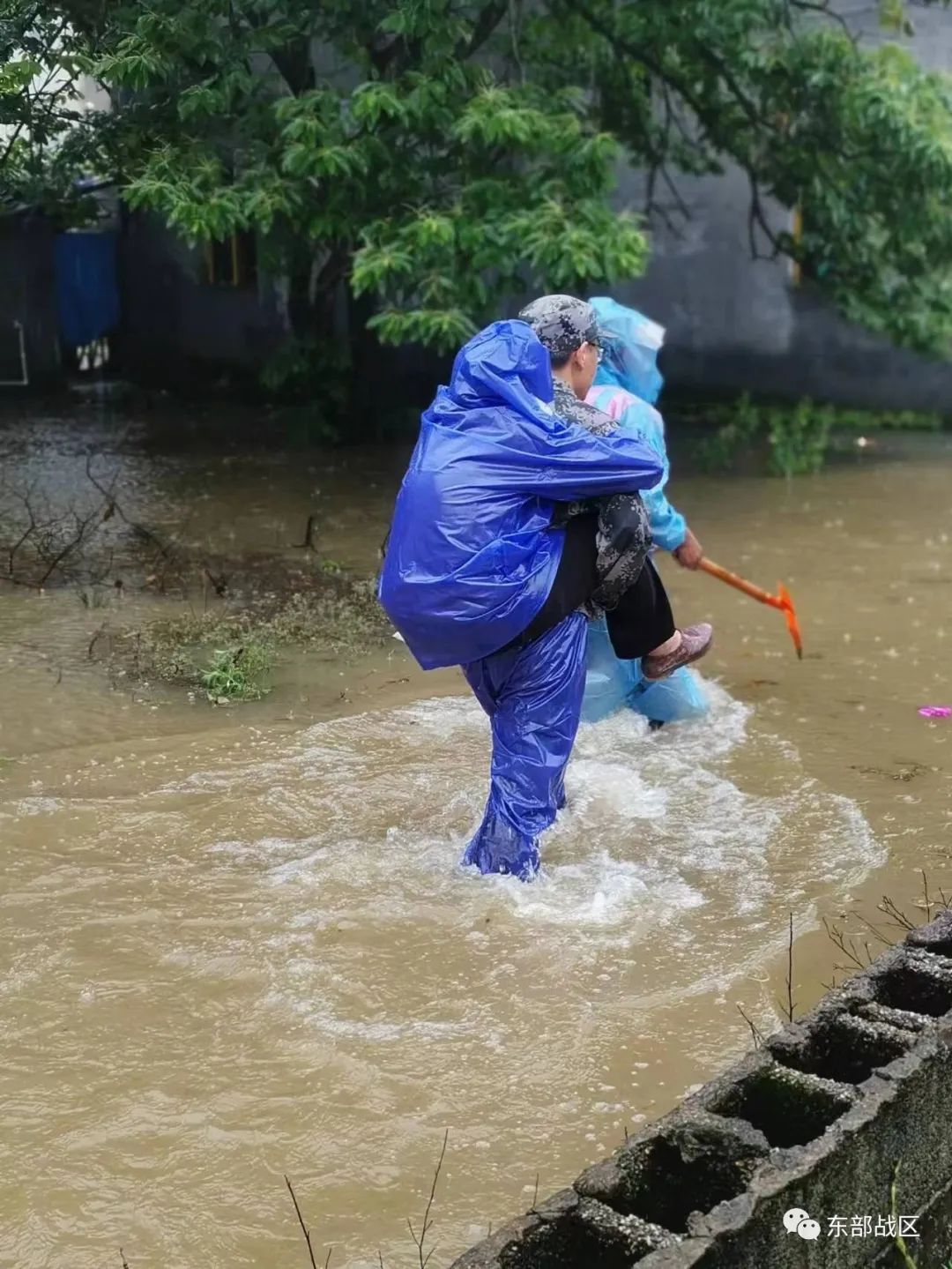 江西东乡:暴雨洪水致村庄成泽国