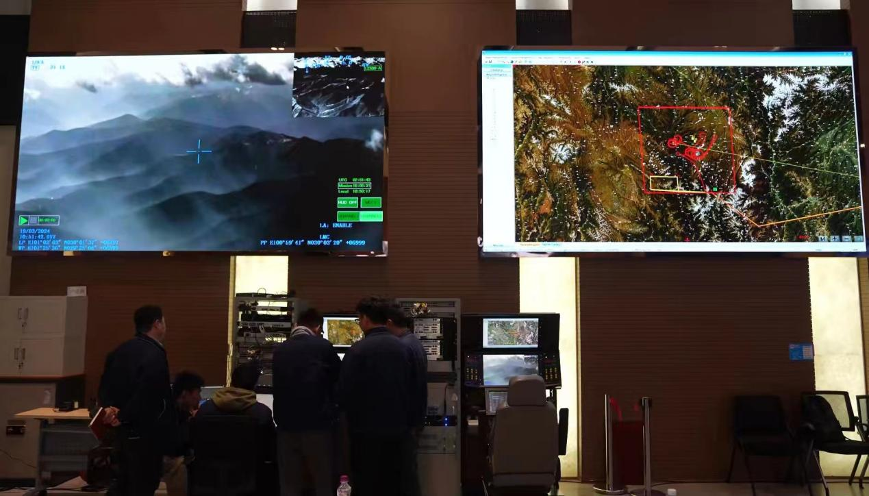 翼龙-2型无人机EO画面传输至指挥大厅