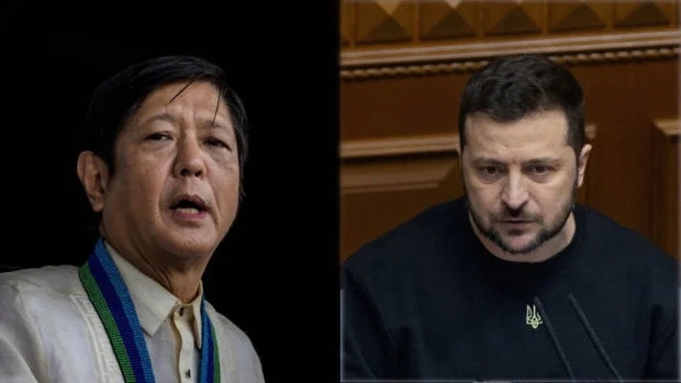 菲律宾总统马科斯（左）和乌克兰总统泽连斯基 资料图