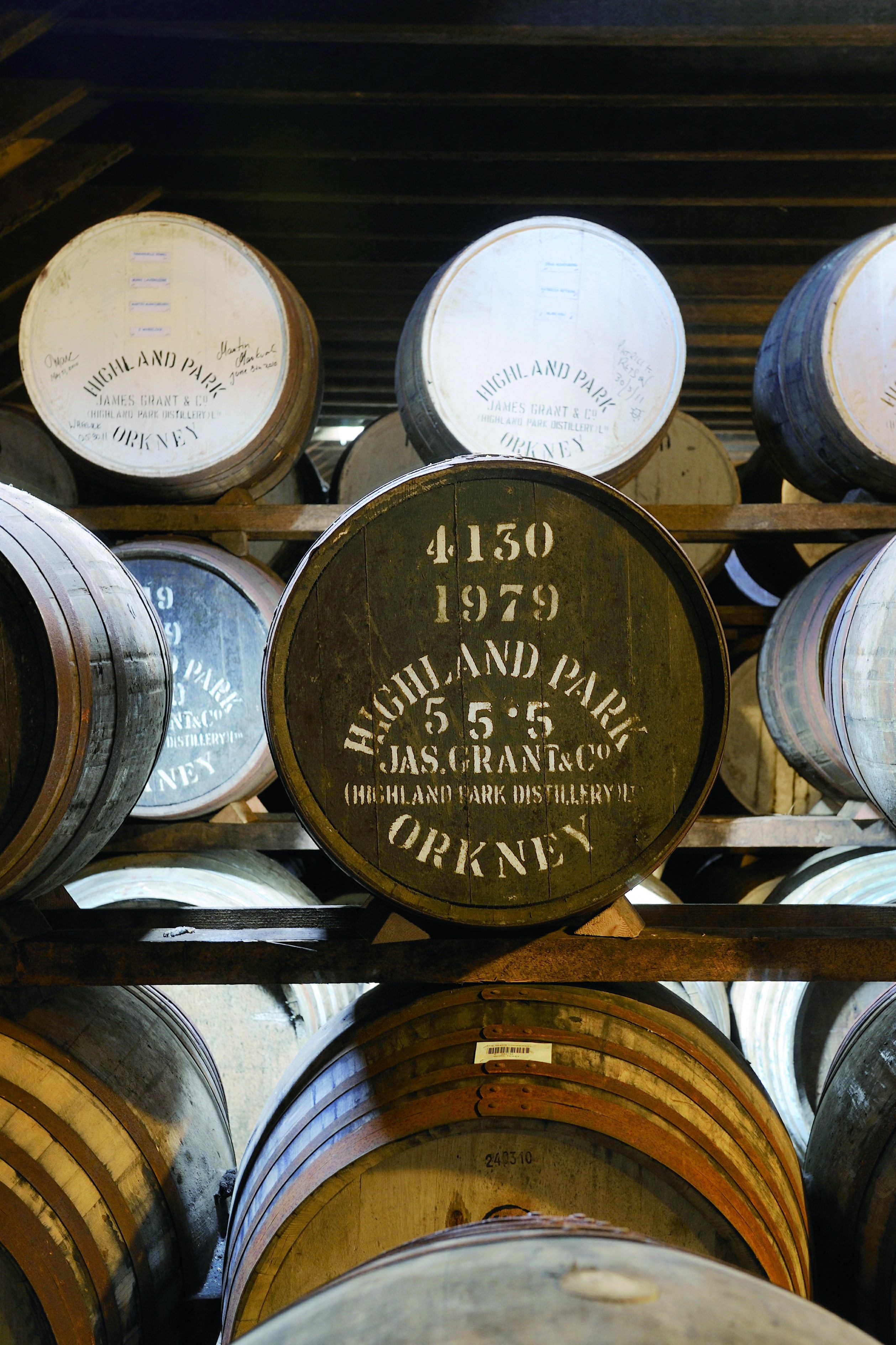 高地公园酿酒厂的酒桶