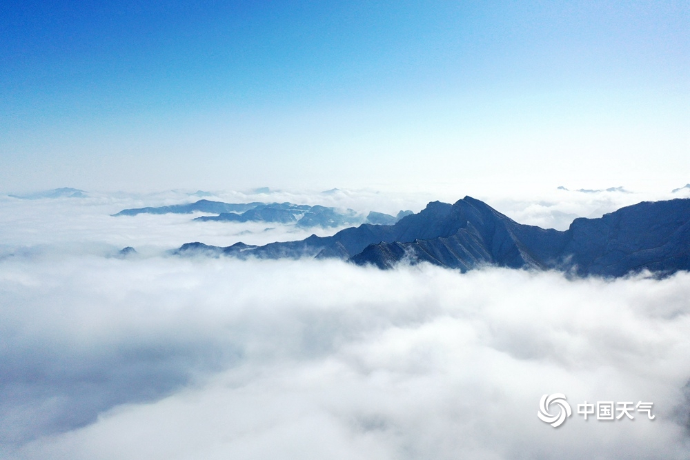 京郊百花山現雲海景觀如臨大海之濱