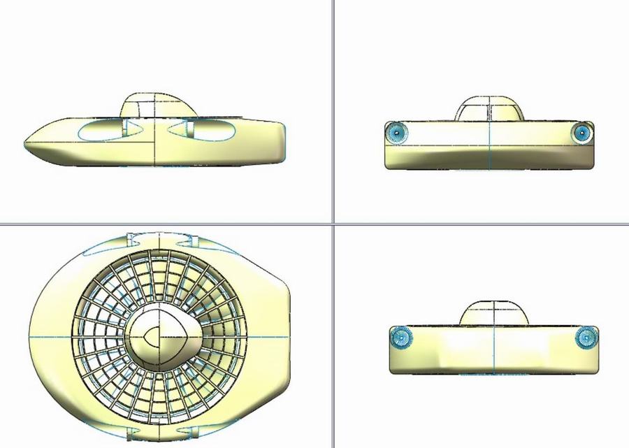 “超级大白鲨”的多视角示意图