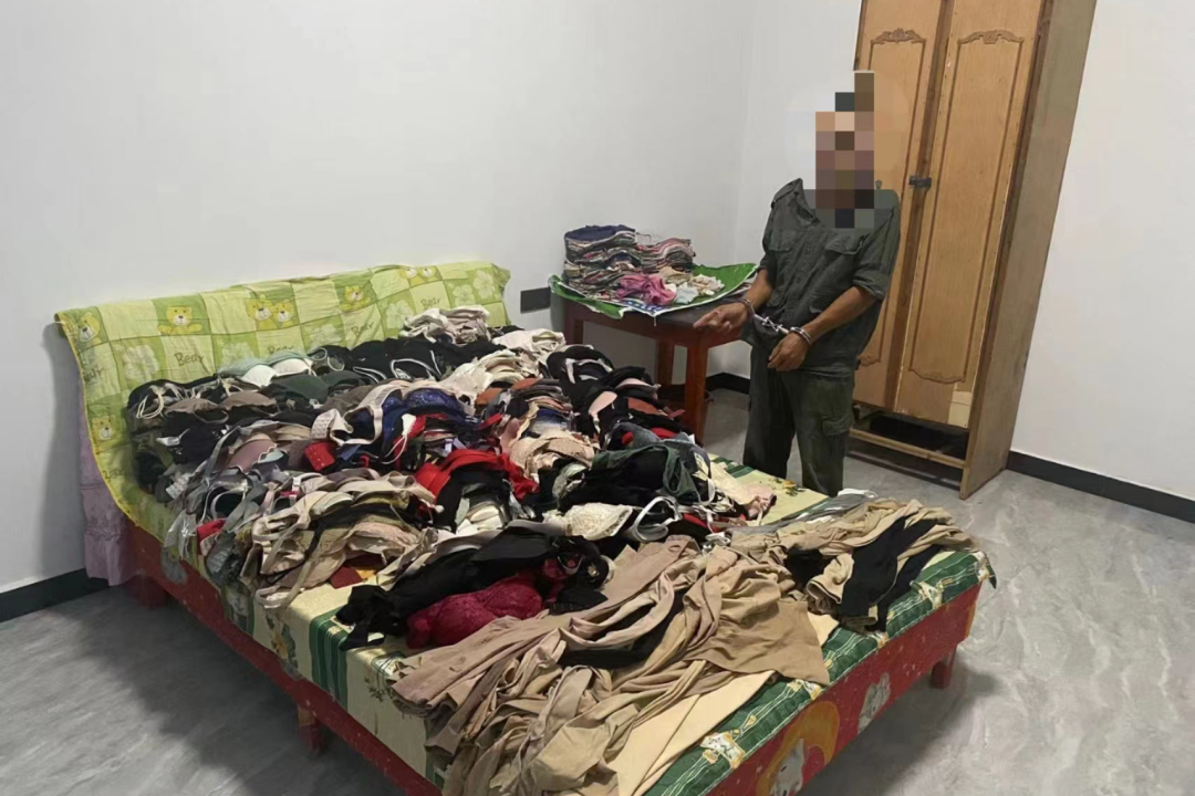 江西广丰公安抓获内衣大盗两年竟盗窃女性内衣裤近千条