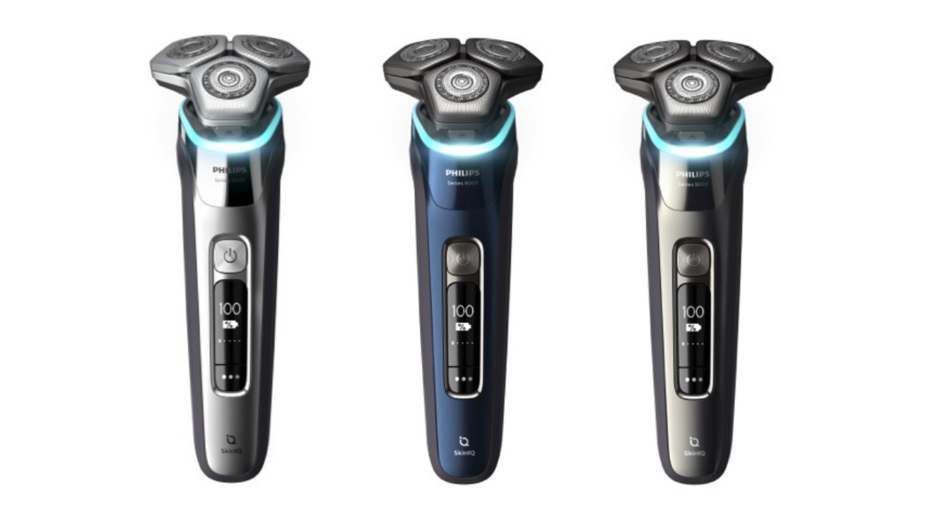 飞利浦肌能感应S9000系列电须刀(由左至右依次为:S9933、S9935、S9936)