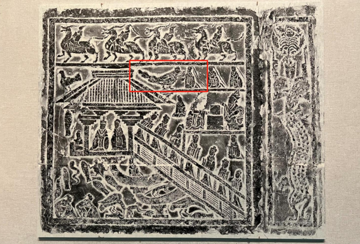 扁鹊针灸画像石中,扁鹊的形象为"人首鸟身"