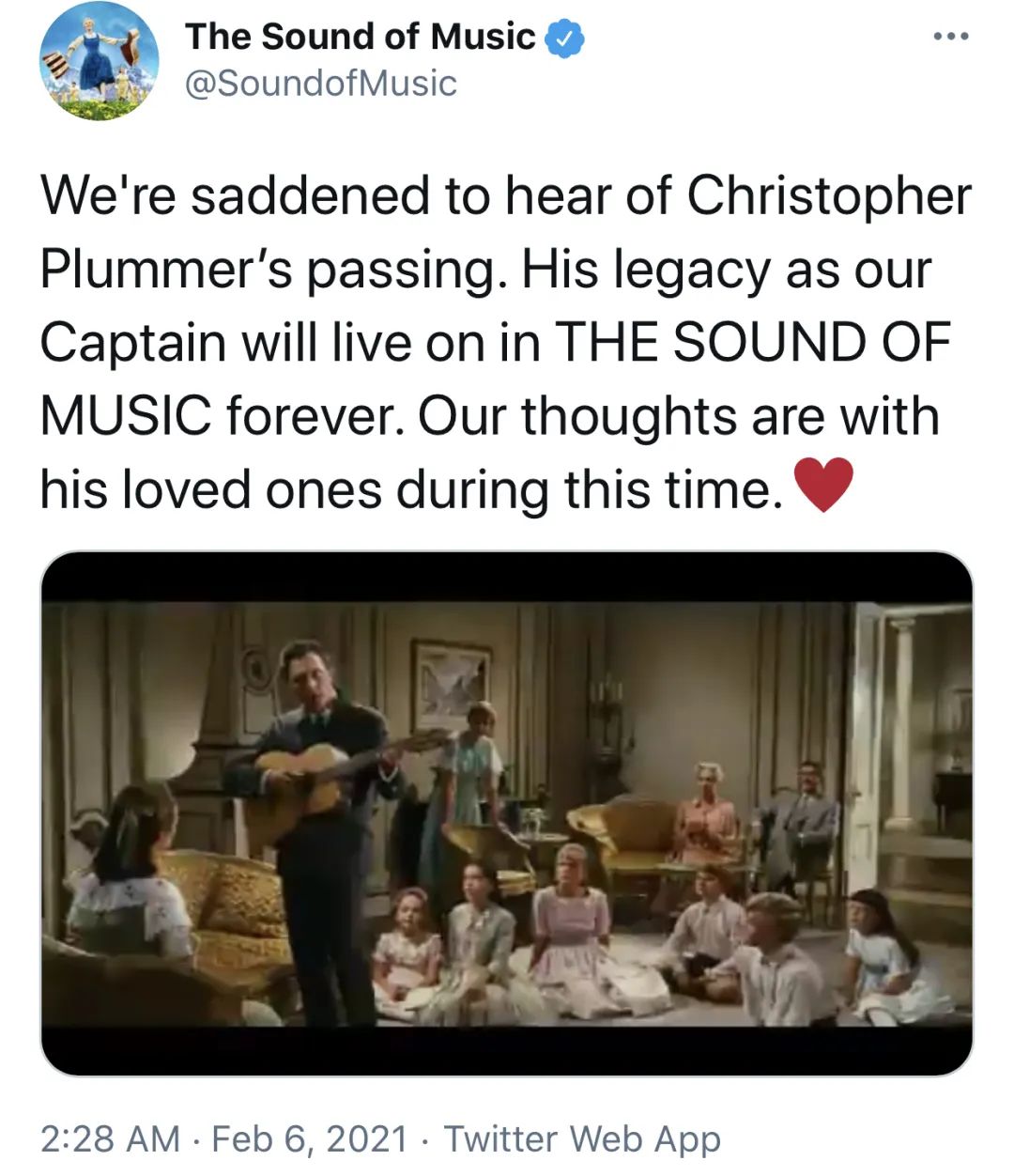 音乐之声：他的上校形象将永远长存于《音乐之声》中。