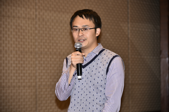 “北斗心合”心电仪项目负责人唐勋做项目介绍