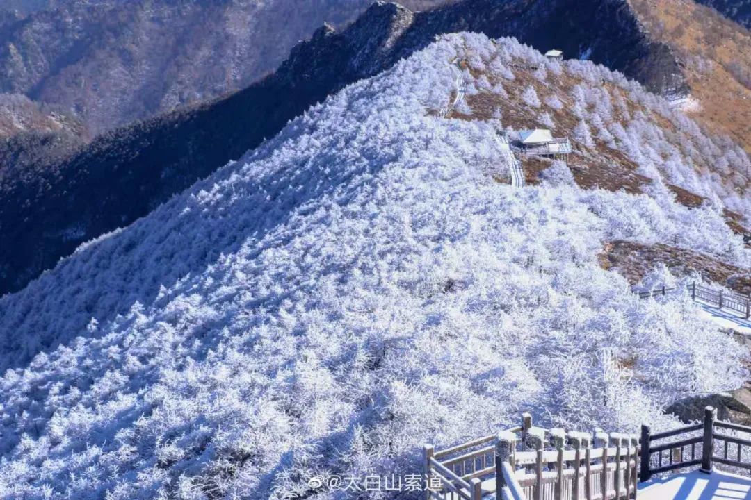 雨夾雪發貨太白山上演絕美霧凇西安第二波冷空氣馬上就到