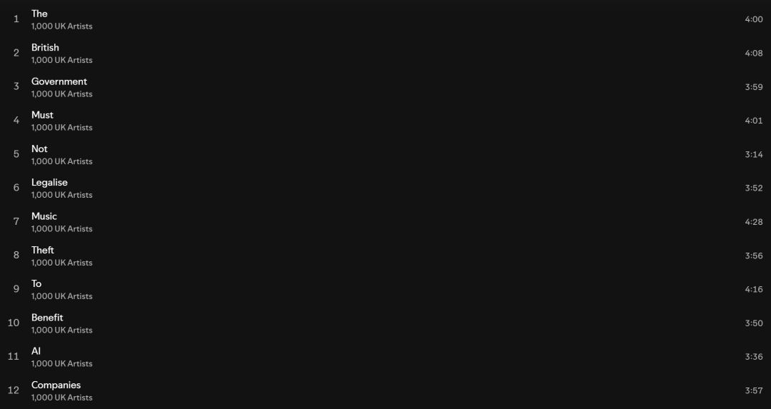 《这是我们想要的吗？》曲目列表