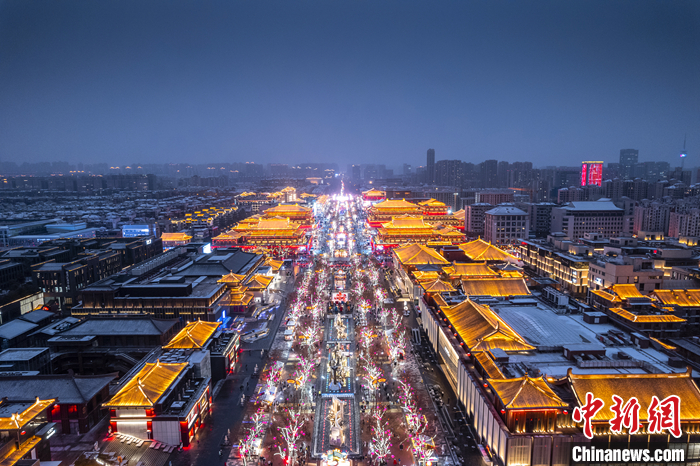 西安高空夜景图片