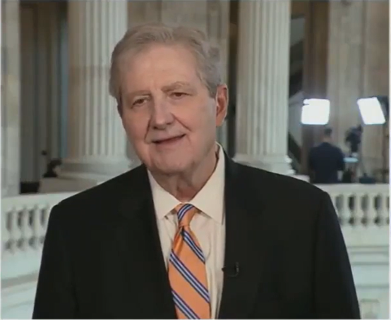 肯尼迪接受福克斯商业频道采访时的画面 图源：美媒视频截图