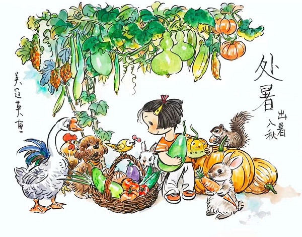 吴冠英手绘二十四节气·处暑 （受访者供图）