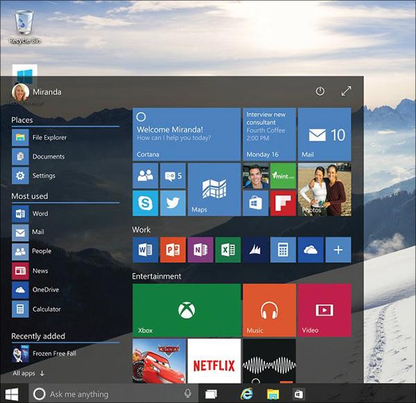 初版Win10磁贴（Windows 10 Build 9924）