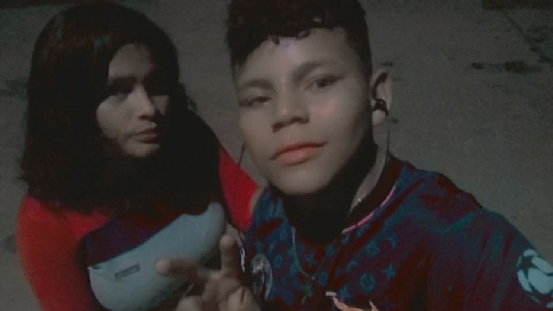 与男友的合照。