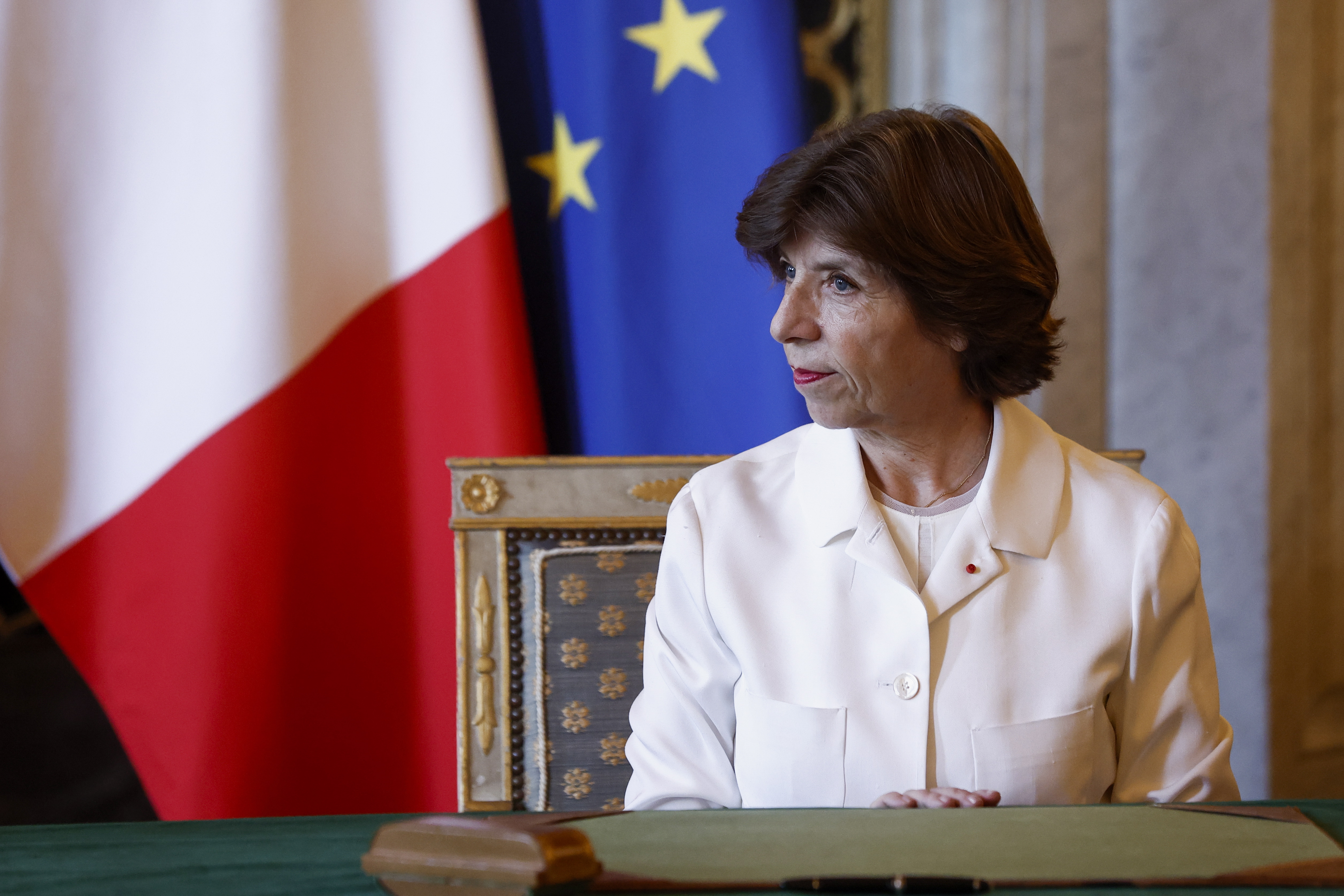 法国外交部长科隆纳.