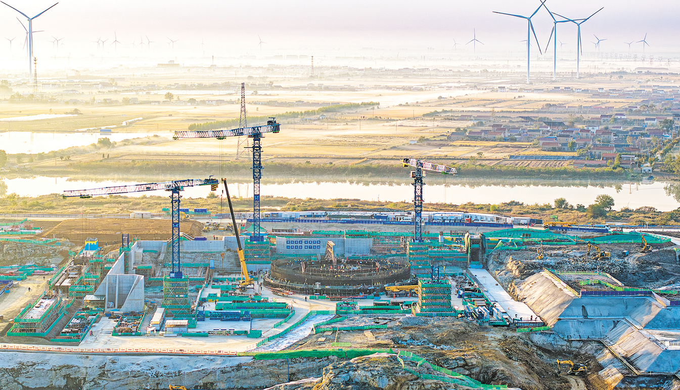 建设中的中核集团江苏徐圩核能供热发电厂。
