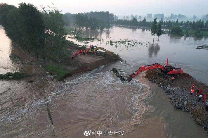 经过70多个小时的持续奋战,卫河河南省鹤壁市浚县新镇镇彭村决口于26