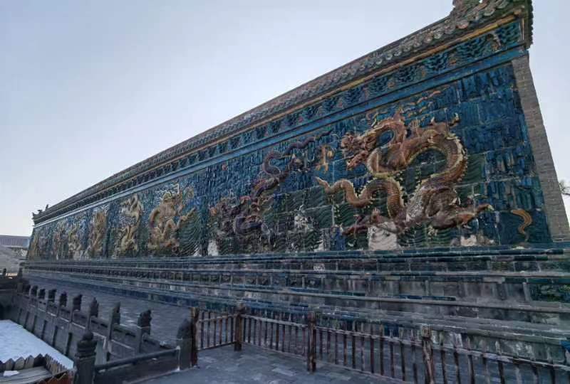 大同九龙壁全景(2月3日摄) 新华社记者王学涛 摄