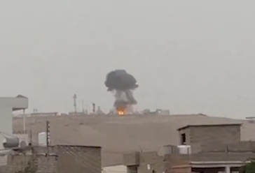 △库区媒体公布杜胡克省油田遭袭画面