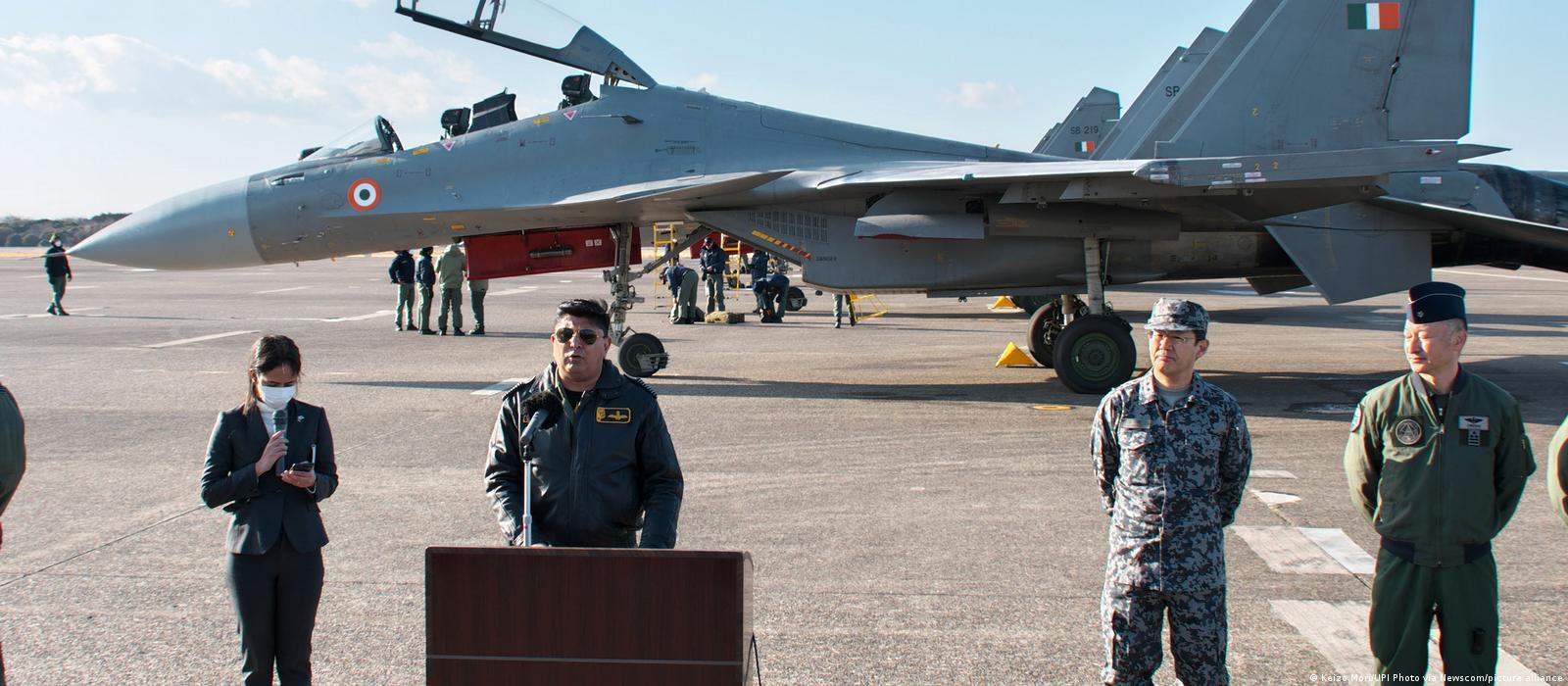 日本航空自卫队和印度空军于今年1月在日本国内举行首次战斗机联合训练 图源：外媒