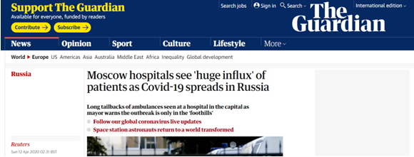 《卫报》报道截图